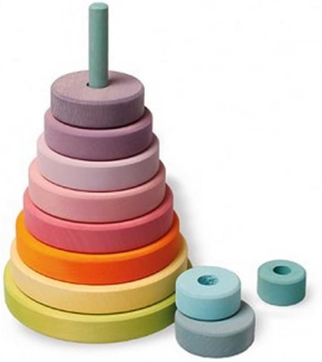 Grimms houten stapeltoren pastel kleur groot